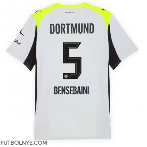 Camiseta Borussia Dortmund Ramy Bensebaini #5 Visitante Equipación 2025-26 manga corta